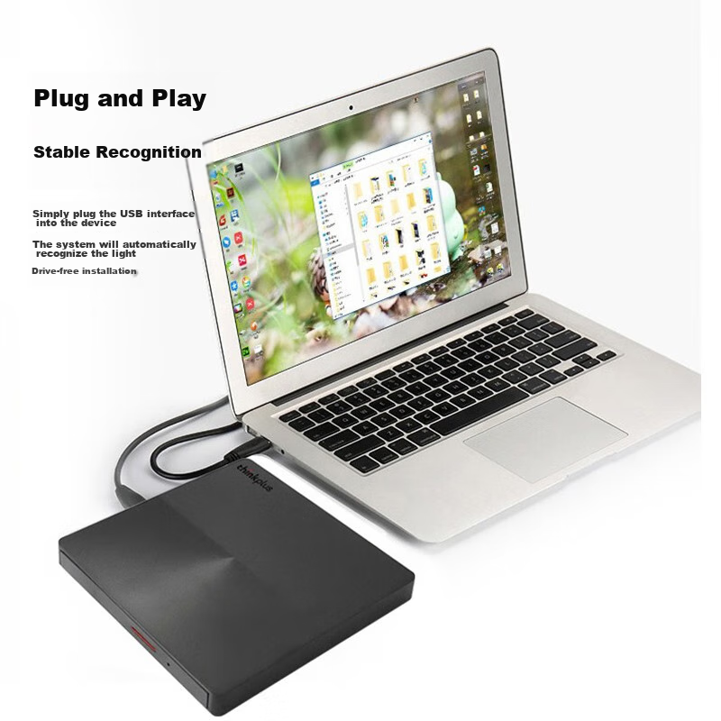 ThinkPad Lenovo 8x External USB Optical Drive, DVD Burner, Laptop External CD Pl...