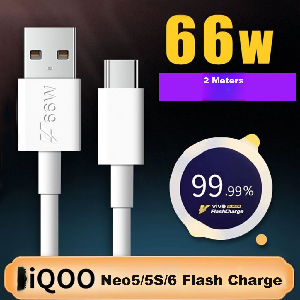 Trendsetter 6A Charging Cable for Vivo/iqoo, 66W Fast Charging Cable for Neo5/5s...