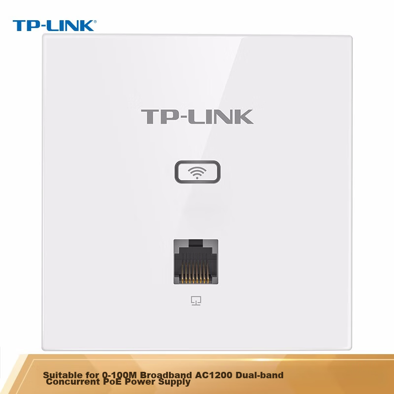 TP-LINK AC1200 5G Dual-Band Wireless AP, 86-Type Panel, Enterprise-Grade Whole-H...
