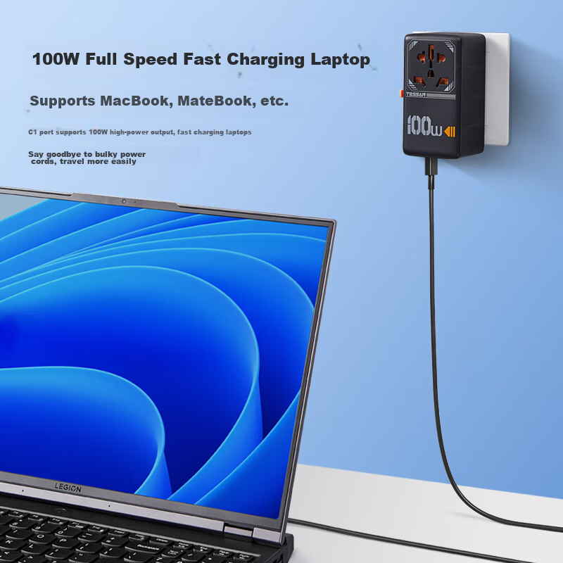 TESSAN 100W GaN Travel Adapter/Converter Plug for International Trips/Small Trav...