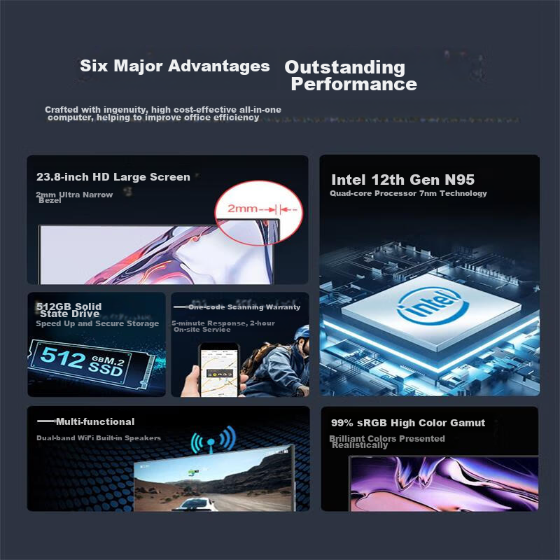 AOC National Subsidy 20% Master 926Pro 23.8-Inch Commercial And Home Office All-...