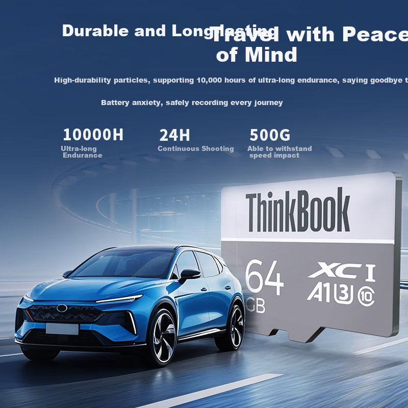 ThinkPad Lenovo ThinkBook 64GB TF (MicroSD) Memory Card A1 U3 4K Dash Cam Survei...