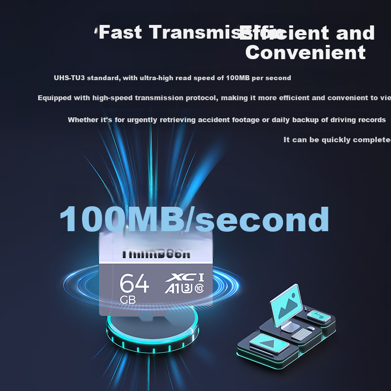 ThinkPad Lenovo ThinkBook 64GB TF (MicroSD) Memory Card A1 U3 4K Dash Cam Survei...