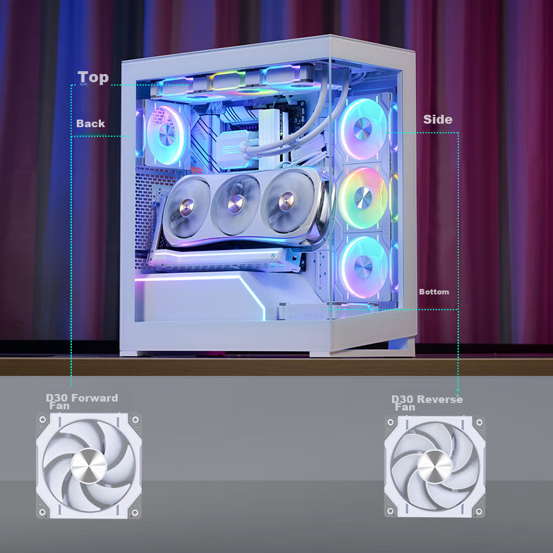 PHANTEKS D30 Building Block Edition Anti-Leaf 12cm Case Water Cooling Radiator A...