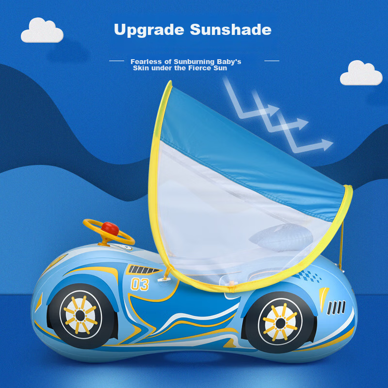 Swimbobo Children's Swimming Ring Seat, Kids Outdoor Sun Protection Boat Seat, B...