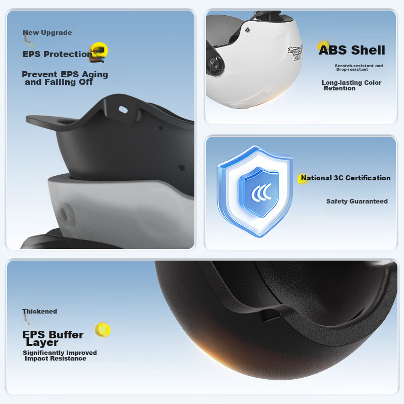 V3C Certified Electric Vehicle Helmet, Summer Sun Protection, Lightweight, All-S...