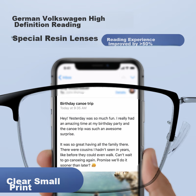 VOLKSWAGEN German Reading Glasses for Men, High-Definition Anti-Blue Light Genui...
