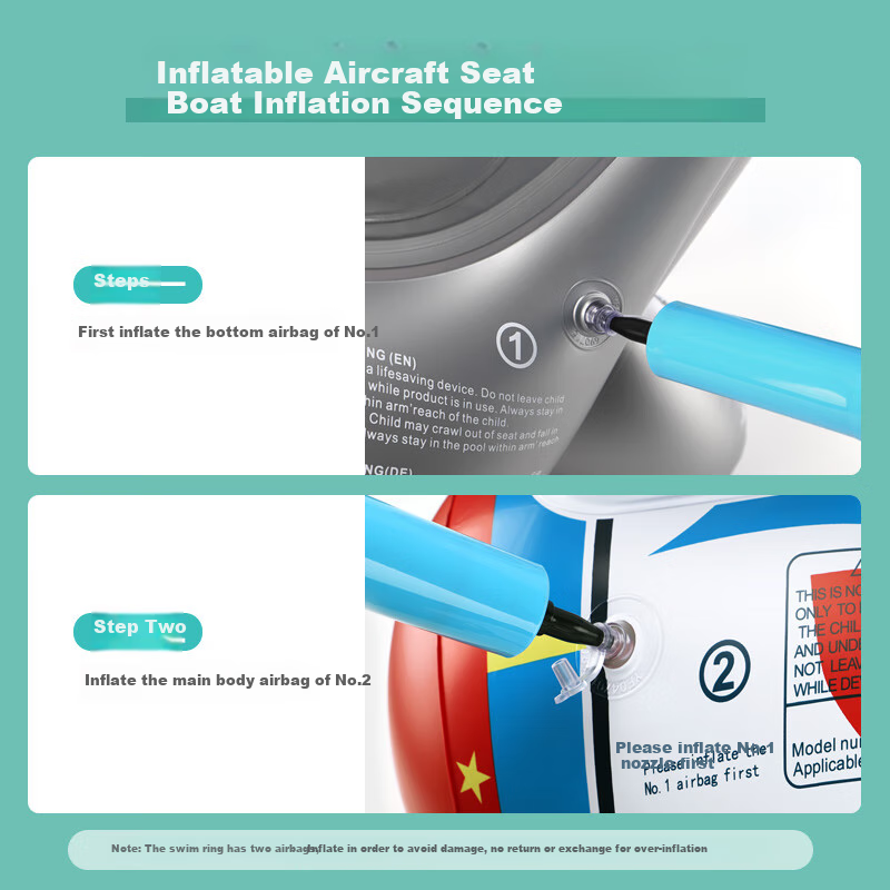 Swimbobo Children's Swimming Ring, Boys And Girls Seat Ring, Kids Water Play Inf...