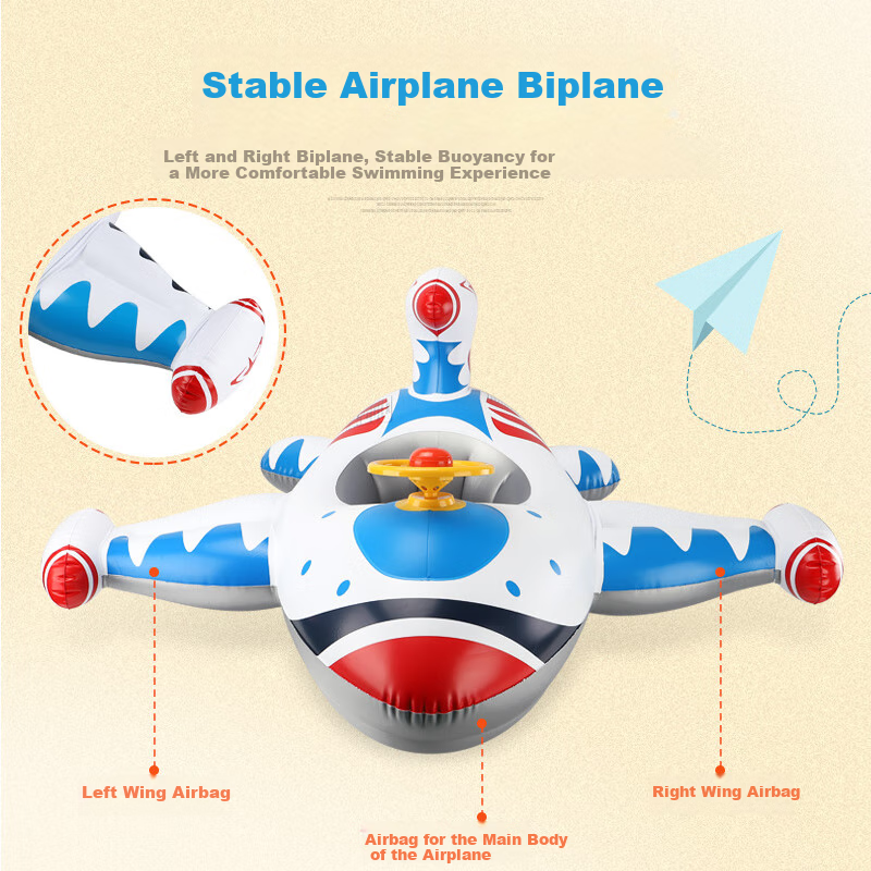 Swimbobo Children's Swimming Ring, Boys And Girls Seat Ring, Kids Water Play Inf...