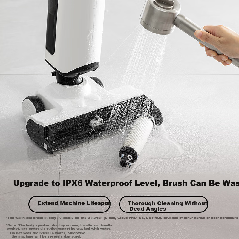 Uwant Friendvision Push-in Wireless Smart Floor Scrubber with Floating Handle, 1...