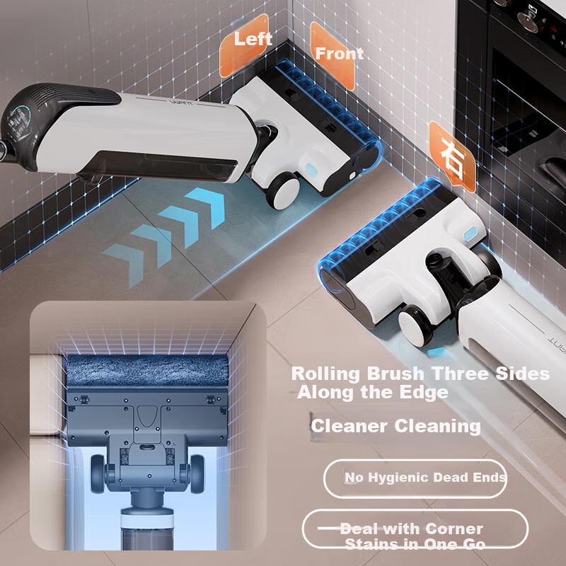 Uwant Friendvision Push-in Wireless Smart Floor Scrubber with Floating Handle, 1...