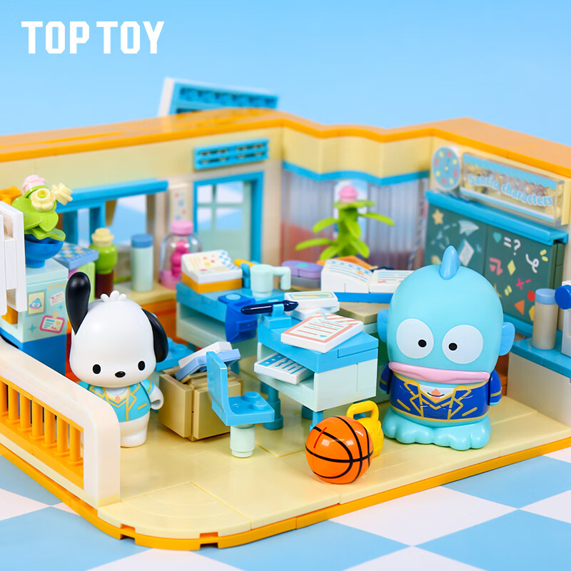 TOP TOY Sanrio Family Academy Series Assembly Building Blocks Pochacco Dog Badtz...