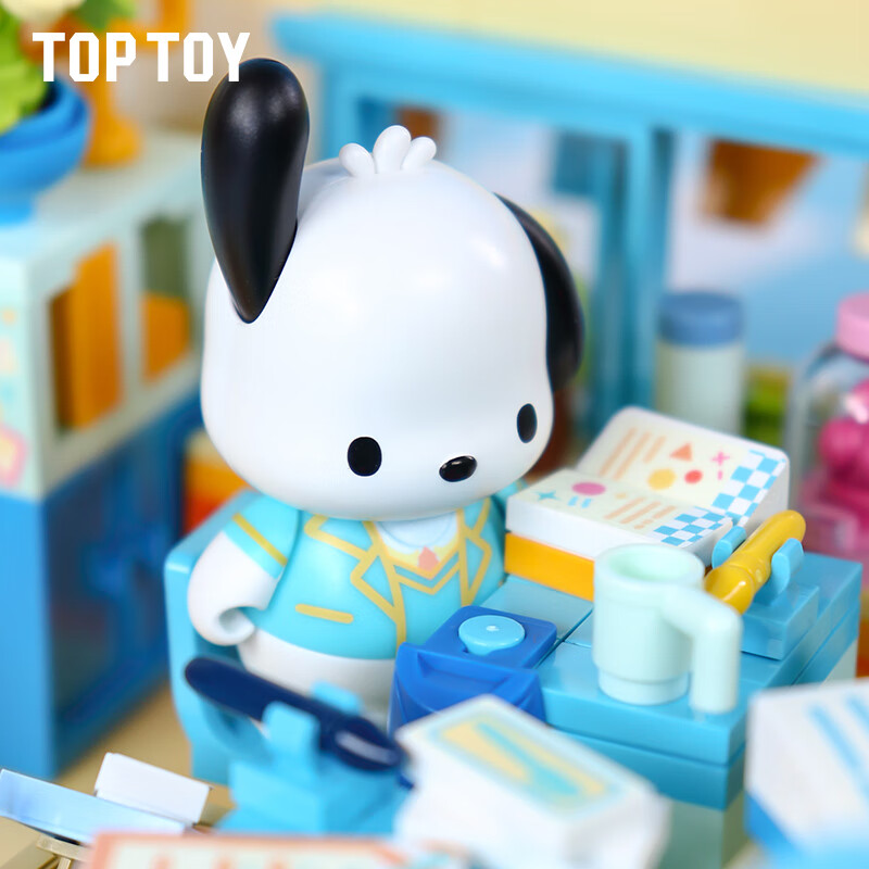 TOP TOY Sanrio Family Academy Series Assembly Building Blocks Pochacco Dog Badtz...