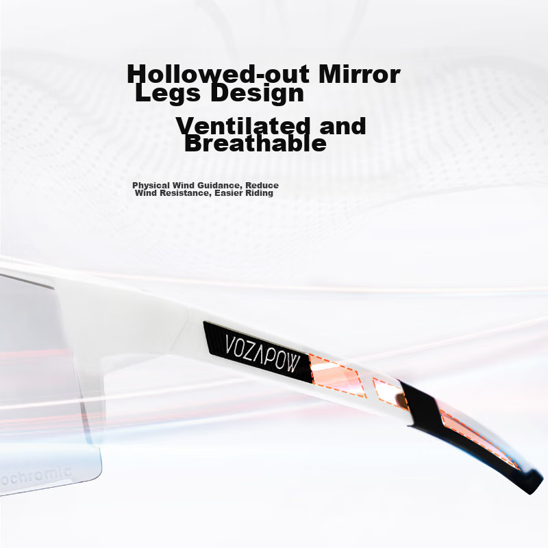 VOZAPOW Cycling Glasses, Photochromic, Day And Night Use, Anti-Fog, Outdoor Spor...