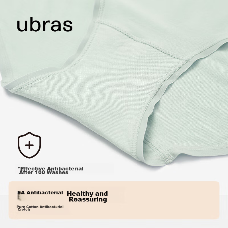 Ubras 5-Pack Modal Mid-Rise Triangle Panties for Women, Antibacterial Crotch, Co...