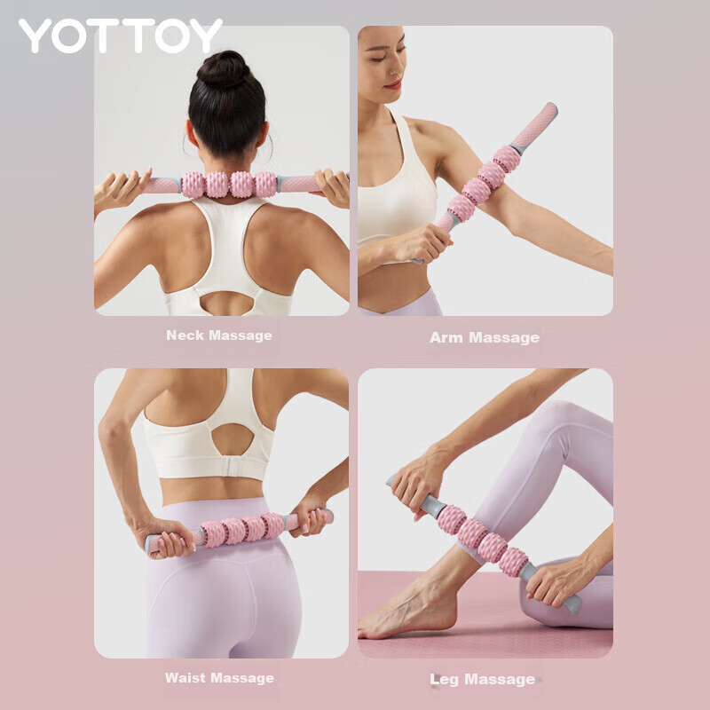 Yottoy Massage Stick Roller, for Calf Muscle Fascia Relaxation, Deep Tissue Mass...