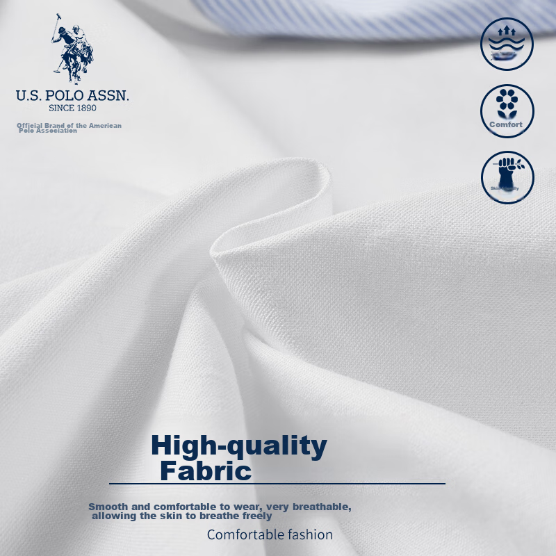 U.S. POLO ASSN. Men's Long-Sleeve Shirt, Spring And Autumn, Pure Cotton Oxford C...