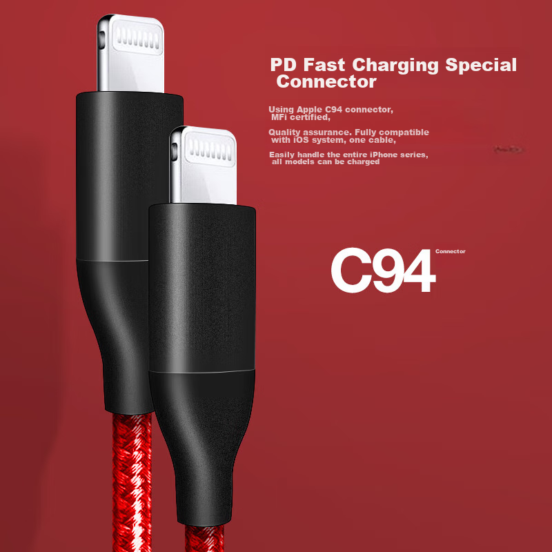 Snowkids Apple PD Fast Charging MFI Data Cable, IPhone 14/13/12/SE/6/11 Pro/Xs M...