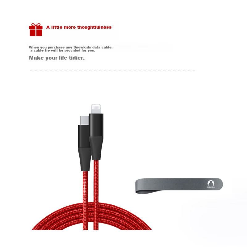 Snowkids Apple PD Fast Charging MFI Data Cable, IPhone 14/13/12/SE/6/11 Pro/Xs M...