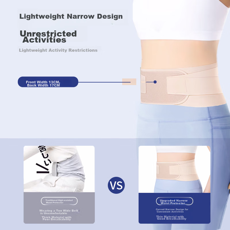 ZEAMO Medical Ultra-Thin Sports Waist Support Belt for Lumbar Disc Herniation An...