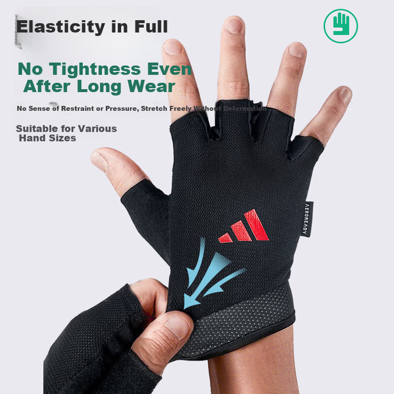 Adidas Fitness Gloves Unisex Half Finger Training Pull-up Bar Iron Exercise Anti...