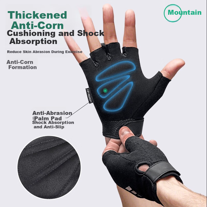 Adidas Fitness Gloves Unisex Half Finger Training Pull-up Bar Iron Exercise Anti...