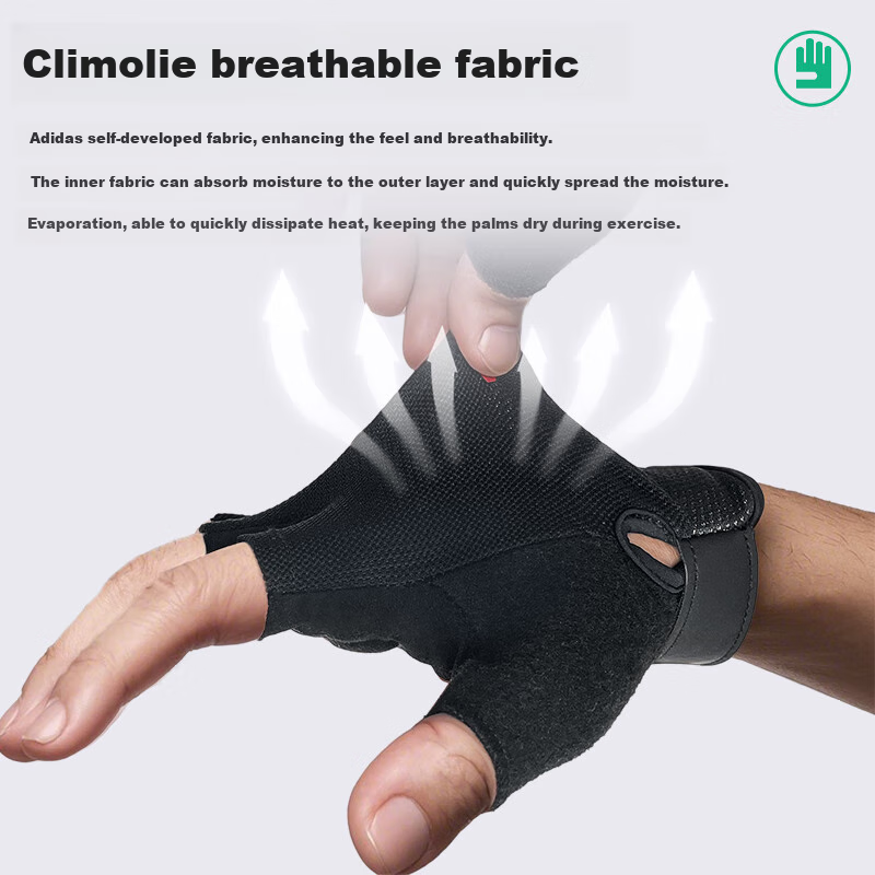 Adidas Fitness Gloves Unisex Half Finger Training Pull-up Bar Iron Exercise Anti...