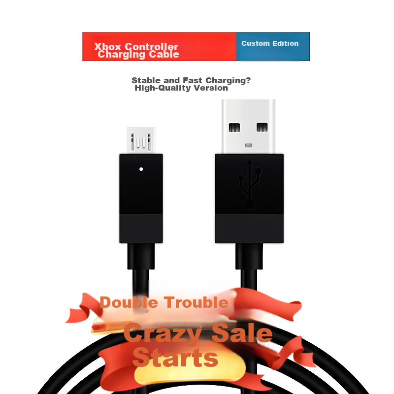 Trendsetter USB Charging Cable for Xbox One Wireless Controller, PS4 Controller,...