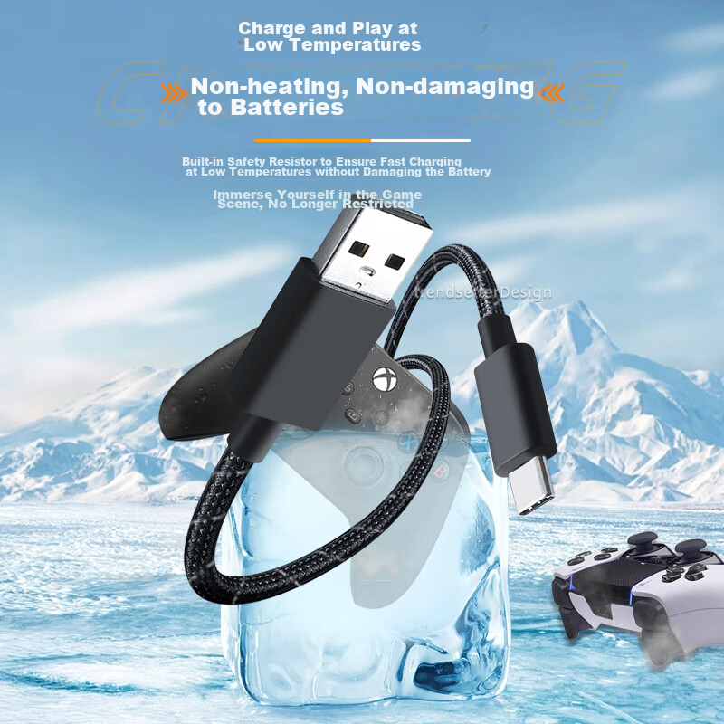 Trendsetter Game Controller Data Cable Compatible with Xbox/PS5/Flyd/Thunde/Chic...