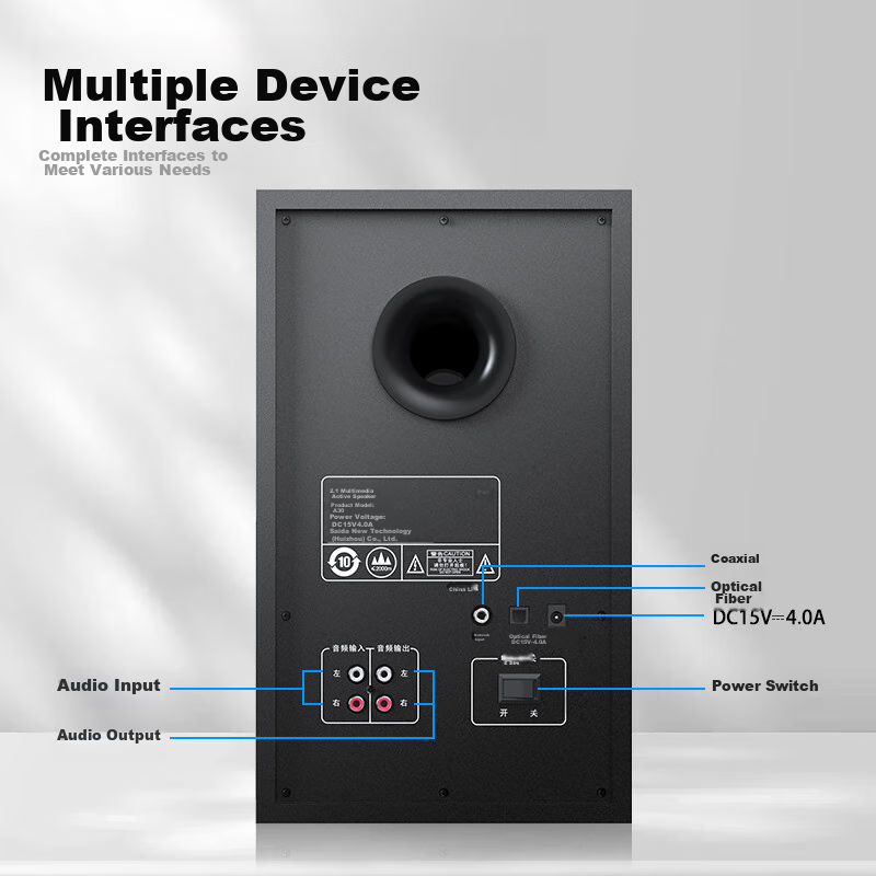 SADA [Government Subsidy] A30 Computer Desktop Home Audio Theater Karaoke Subwoo...