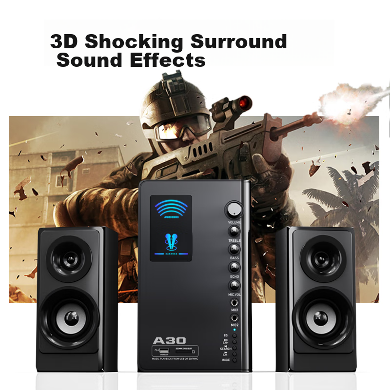 SADA [Government Subsidy] A30 Computer Desktop Home Audio Theater Karaoke Subwoo...