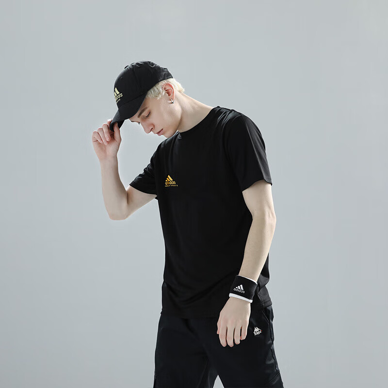 Adidas Men's T-Shirt, Summer Sports Breathable Lightweight Loose Cotton Short Sl...