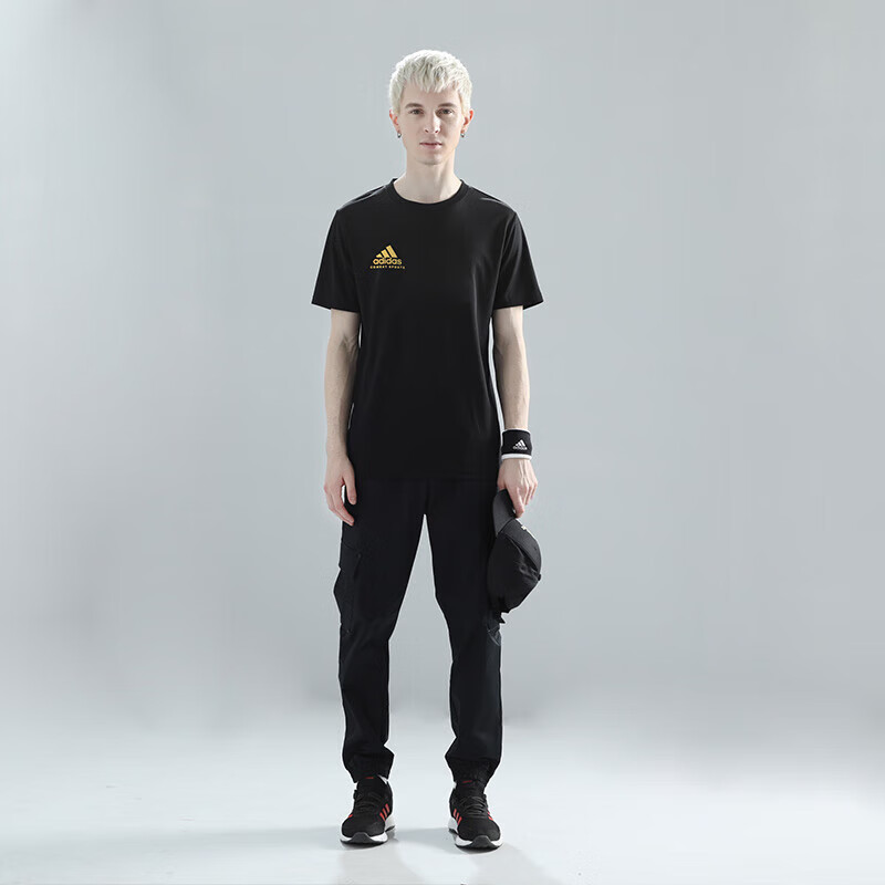 Adidas Men's T-Shirt, Summer Sports Breathable Lightweight Loose Cotton Short Sl...