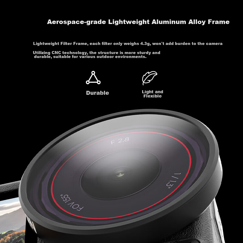 TELESIN Compatible with DJI Action 5 Pro 4 3 Filters, DJI Action Camera ND Filte...