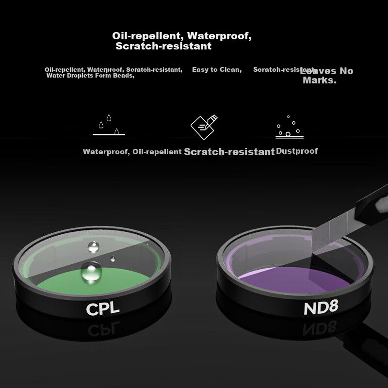 TELESIN Compatible with DJI Action 5 Pro 4 3 Filters, DJI Action Camera ND Filte...