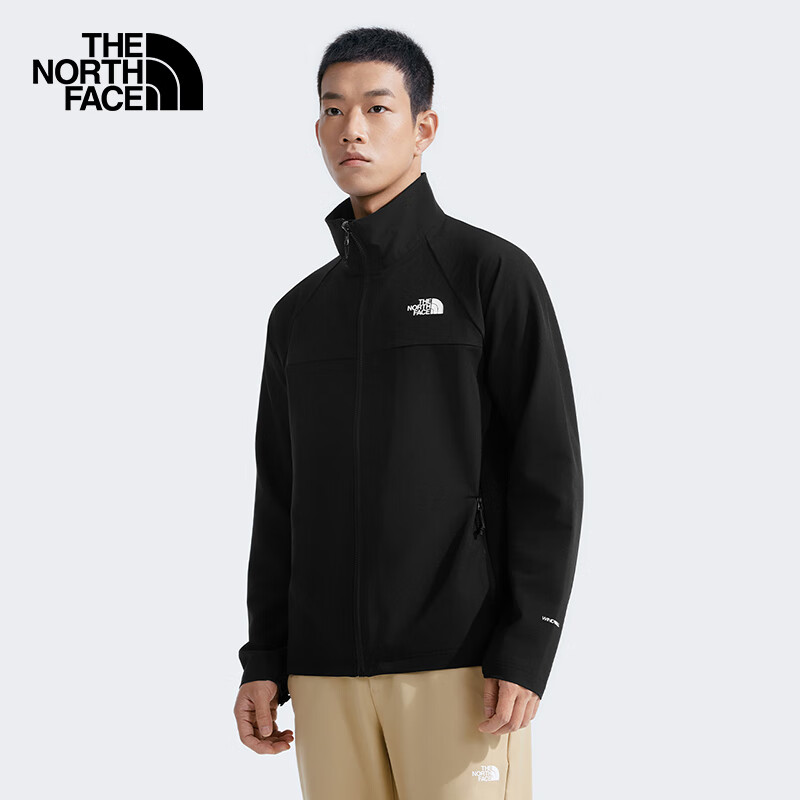 The North Face Men's Softshell Outdoor Windproof Water-repellent Jacket 8AUP Bla...