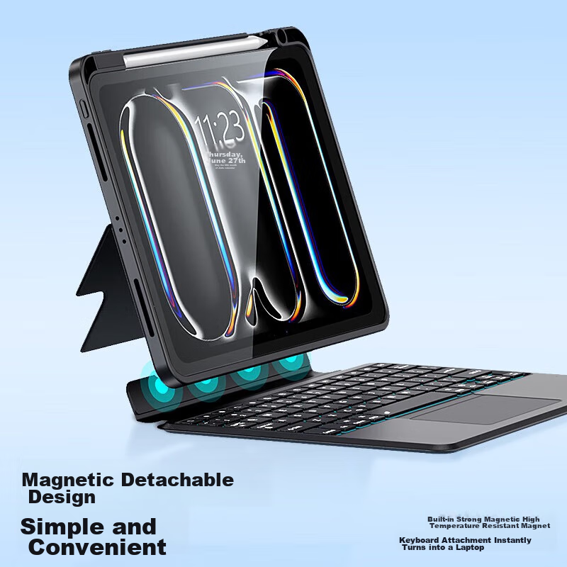 Smorss Compatible with 2024 Apple IPad Pro 11 Bluetooth Magic Keyboard Pro 11 Ta...