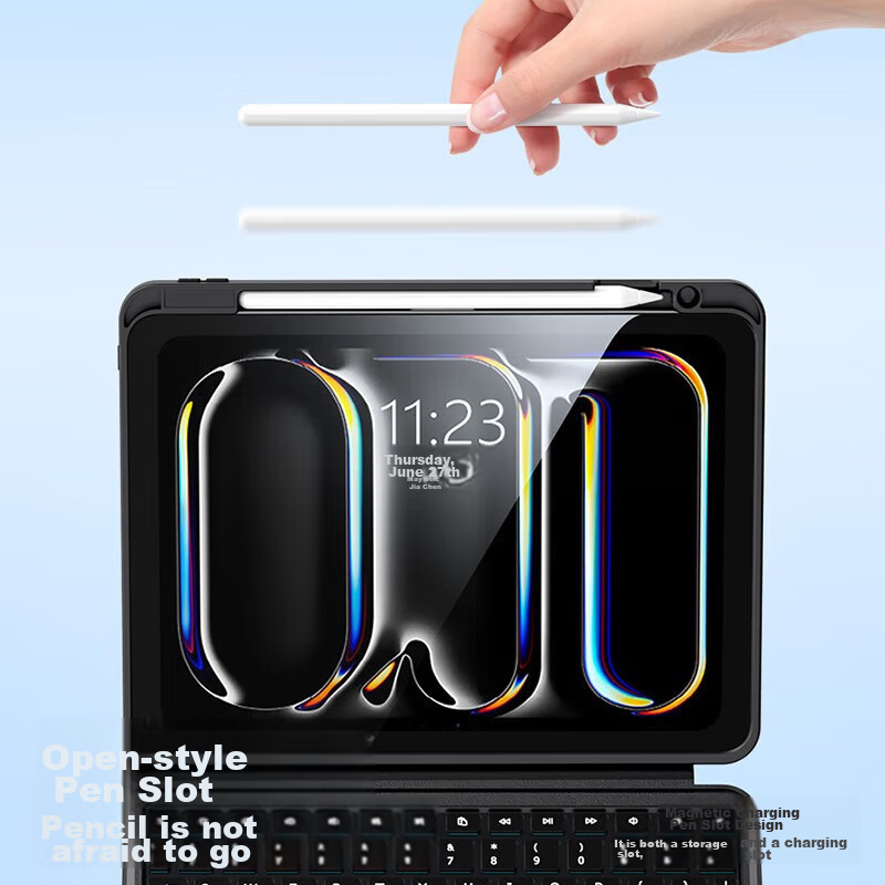 Smorss Compatible with 2024 Apple IPad Pro 11 Bluetooth Magic Keyboard Pro 11 Ta...