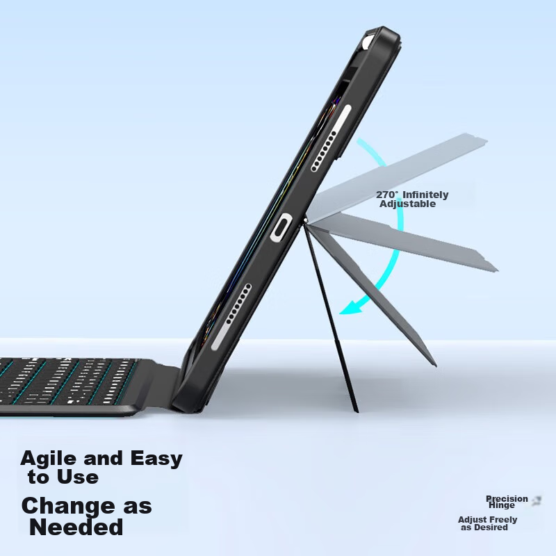 Smorss Compatible with 2024 Apple IPad Pro 11 Bluetooth Magic Keyboard Pro 11 Ta...