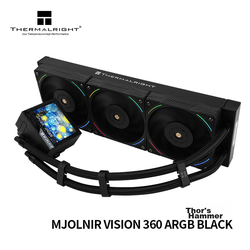 Thermalright MJOLNIR VISION 360 ARGB BLACK, All-In Liquid Cooler, 3.5-Inch LCD S...