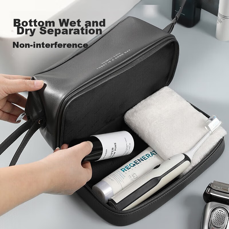 ToMill Men's Travel Toiletry Bag, Portable Large Capacity Cosmetic Organizer, Ch...
