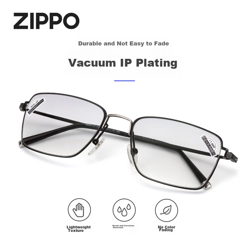 ZIPPO American Far And Near Smart Dual-Use Bifocal Reading Glasses with Imported...