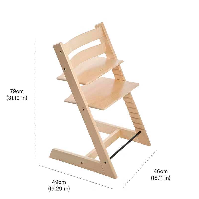 STOKKE Tripp Trapp 6-Piece Grow-With-Chair Children's High Chair Baby Feeding Se...