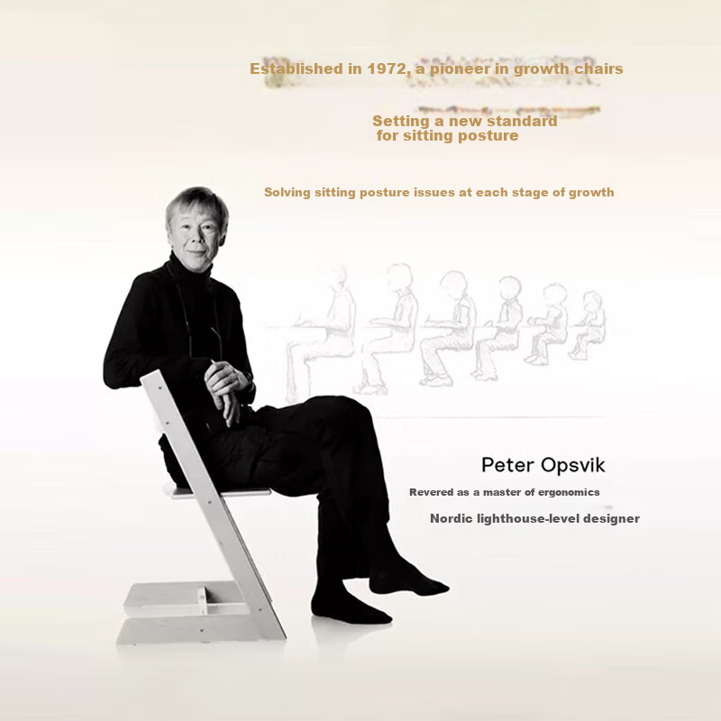 STOKKE Tripp Trapp 6-Piece Grow-With-Chair Children's High Chair Baby Feeding Se...