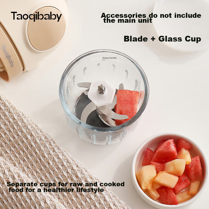 Taoqibaby Baby Food Processor, Small Multifunctional Meat Grinder, Baby Food Gri...