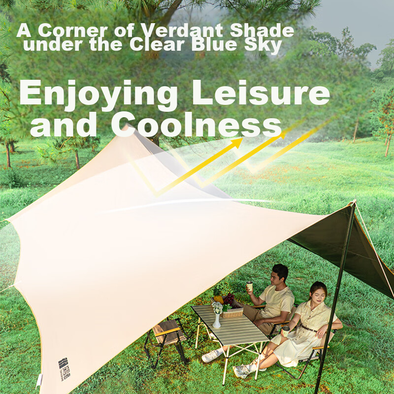 TANXIANZHE Explorer Vinyl Canopy Tent, Outdoor Camping, Extra Large Sun Protecti...