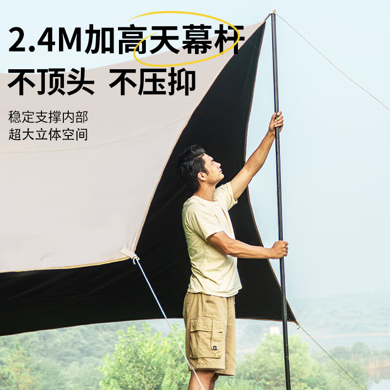 TANXIANZHE Explorer Vinyl Canopy Tent, Outdoor Camping, Extra Large Sun Protecti...