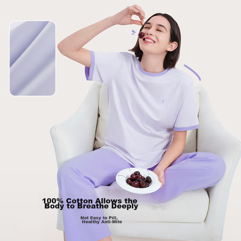 Ubras Fruit Series Pullover Short-Sleeve Shorts Loungewear Set, Couple's Women's...