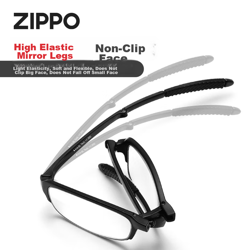ZIPPO American Ultra-Light Foldable Portable Reading Glasses, Imported Materials...