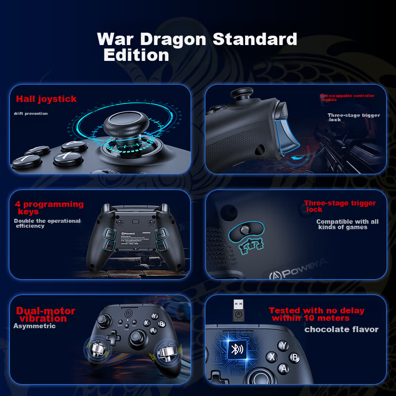 PowerA Wireless Game Controller with Dual Hall Effect Joysticks for Steam/PC/And...